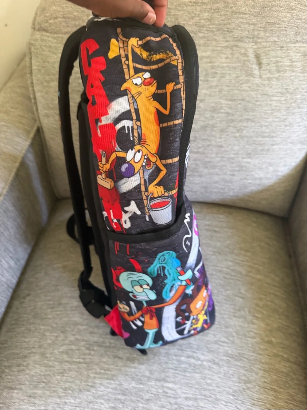 Sprayground Red Limited Edition Patch Backpack Label